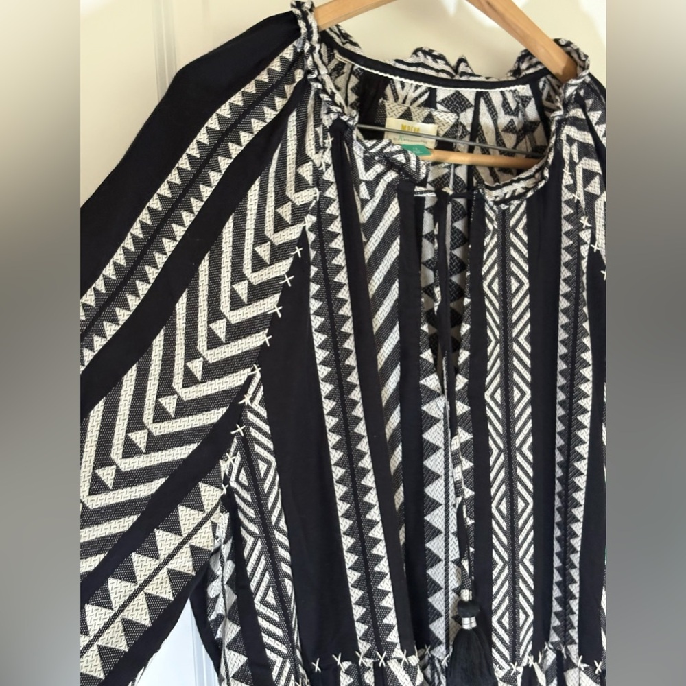 Maeve Monochrome Geometric Long Sleeve Dress - Picture 6 of 16